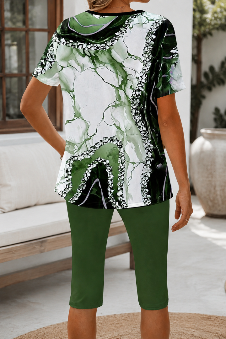 Luna™ | Printed Two-Piece Stretch Set