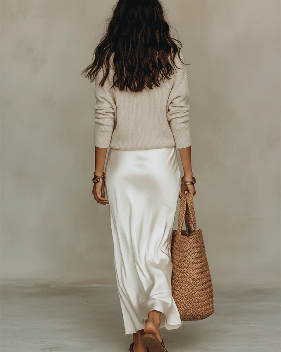 Solène | Slip dress & knitted set