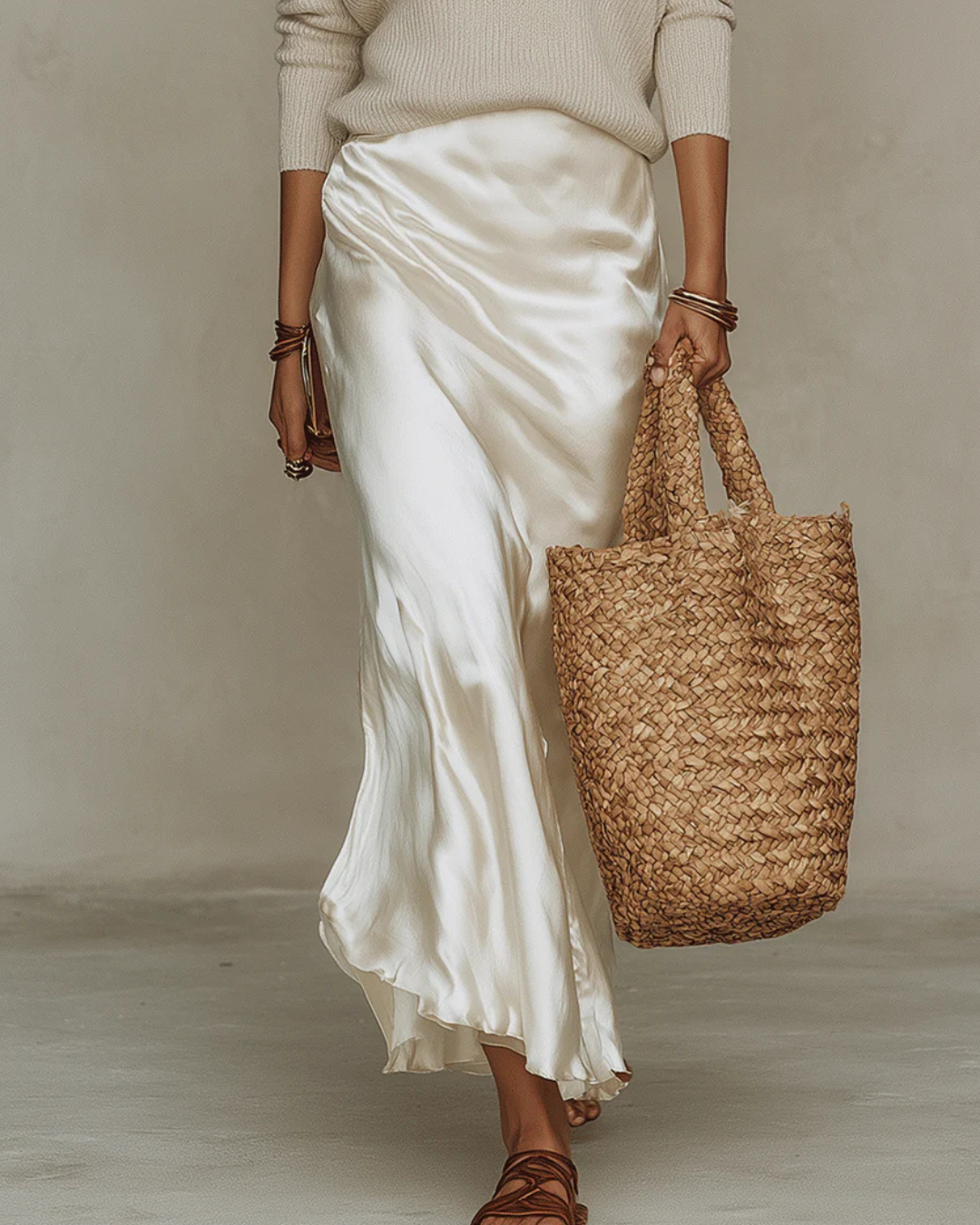 Solène | Slip dress & knitted set
